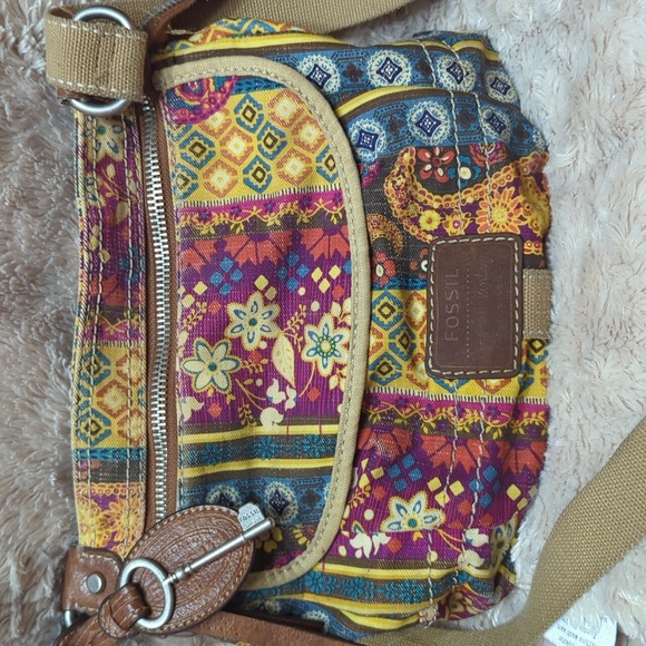 Fossil Women's Colorful Patchwork Crossbody Bag - Picture 1 of 12